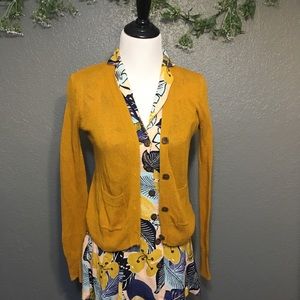 Silence & Noise Gold Cardigan Sz XS